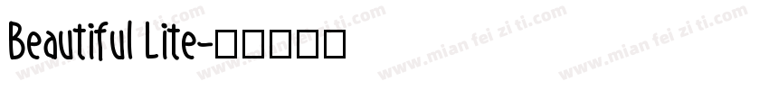 Beautiful Lite字体转换